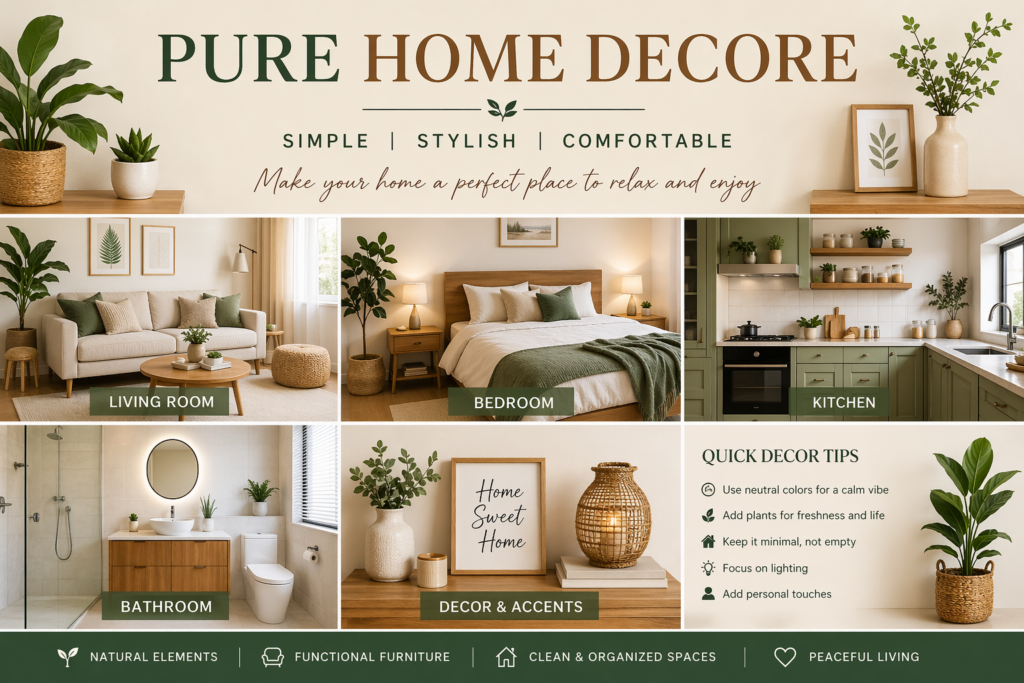 Pure Home Decore: Transform Your Living Space into a Stylish & Comfortable Haven