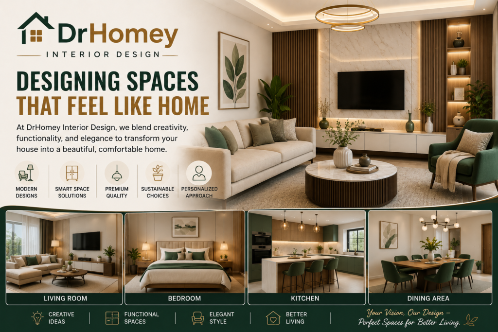 DrHomey Interior Design: Transforming Modern Homes with Style and Comfort