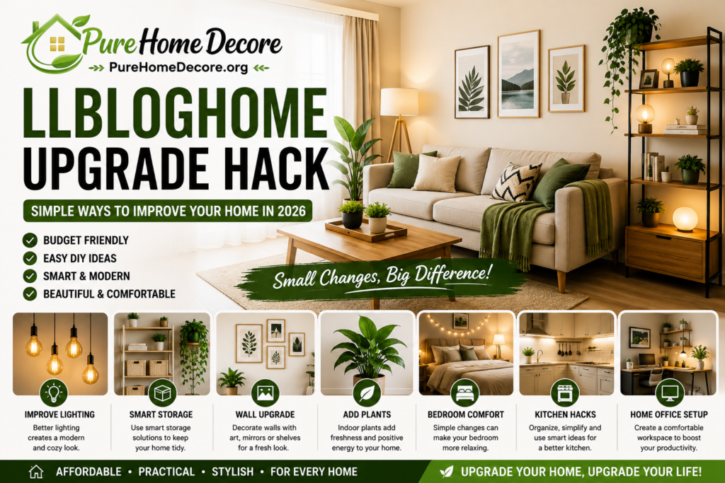 LLBlogHome Upgrade Hack: Easy Home Improvement Ideas That Actually Work in 2026 Home improvement is becoming more popular every year because people want their homes to look modern, comfortable, and organized without spending a huge amount of money. One topic that has recently started getting attention online is the LLBlogHome upgrade hack. Many homeowners and renters search for this keyword because they want simple and affordable ways to improve their homes using smart ideas instead of expensive renovations. The good thing about these upgrade hacks is that they focus on small improvements that create a big difference. You do not always need luxury furniture, expensive decorations, or professional designers to make your home look beautiful. Sometimes changing lighting, rearranging furniture, organizing storage, or adding plants can completely transform a room. In this article, you will learn everything about the LLBlogHome upgrade hack, including smart home improvement tips, affordable decoration ideas, storage solutions, and modern styling trends that anyone can follow in 2026. What Is LLBlogHome Upgrade Hack? The term “LLBlogHome upgrade hack” is used for creative and budget-friendly techniques that help improve the appearance and functionality of a home. These hacks are usually easy to apply and perfect for people who want stylish living spaces without spending too much money. Most people use these hacks for: Living room upgrades Bedroom decoration Kitchen organization Small apartment improvements Smart storage solutions DIY decoration ideas Minimalist home styling The main goal is to make homes feel cleaner, brighter, and more comfortable using simple methods. Why Home Upgrade Hacks Are Trending Home renovation costs are increasing every year, which is why many people now prefer affordable home upgrade ideas instead of full remodeling projects. There are several reasons why these hacks are becoming popular: Easy to apply Beginner-friendly Budget-friendly Improve home comfort Save space Make homes look modern Increase functionality Even small upgrades can completely change how a room looks and feels. Improve Lighting for a Better Atmosphere Lighting is one of the most important parts of interior design. Poor lighting can make rooms feel dull and uncomfortable, while proper lighting creates warmth and elegance. One of the easiest LLBlogHome upgrade hacks is improving your home lighting. Simple lighting upgrades include: LED strip lights Floor lamps Smart bulbs Decorative table lamps Wall lighting Hanging lights Warm lighting creates a cozy environment, while white lighting gives a modern and clean appearance. Natural sunlight is equally important. Keeping windows open and using light-colored curtains can make rooms look brighter and larger. Organize Your Home Properly A cluttered home often feels stressful and smaller than it actually is. Smart organization is one of the best home improvement hacks because it improves both appearance and functionality. Useful organization ideas include: Under-bed storage boxes Floating shelves Hidden storage benches Multi-purpose furniture Drawer organizers Wall-mounted racks Storage solutions are especially helpful for small apartments where space is limited. When every item has a proper place, the entire home instantly feels cleaner and more relaxing. Upgrade Walls Without Expensive Renovation Many people think wall upgrades require expensive painting or remodeling, but there are many affordable ways to improve walls. Easy wall improvement ideas include: Peel-and-stick wallpaper Decorative mirrors Wall art Floating shelves Wooden wall panels Photo frames Mirrors are one of the best decoration hacks because they reflect light and make small rooms appear larger. Neutral wall colors such as white, cream, beige, and soft gray are trending in 2026 because they create a clean and elegant look. Rearrange Furniture Smartly Sometimes your home only needs better furniture placement instead of buying new furniture. Rearranging furniture can improve room flow and create more open space. Helpful furniture tips include: Keep pathways clear Avoid oversized furniture Use corners wisely Place seating near natural light Create balanced layouts Minimal furniture arrangements usually make rooms feel larger and more modern. Add Indoor Plants Indoor plants are becoming one of the biggest home design trends because they add freshness and natural beauty. Popular indoor plants include: Snake plant Aloe vera Money plant Peace lily Spider plant Pothos Plants improve room atmosphere and make homes feel more relaxing. Even a few small plants can completely change the look of a space. Improve Bedroom Comfort Bedrooms should feel peaceful and comfortable because they are designed for rest and relaxation. Simple bedroom upgrade hacks include: Soft warm lighting Comfortable bedding Neutral color themes Cozy blankets Minimal decoration Stylish curtains Avoid overcrowding the bedroom with unnecessary furniture because simplicity creates a calmer atmosphere. Adding rugs and decorative cushions can also improve comfort. Kitchen Upgrade Hacks The kitchen is one of the most important spaces in any home. Small improvements can make it more functional and visually attractive. Popular kitchen upgrade ideas include: Open shelving Drawer organizers Magnetic knife holders LED cabinet lighting Storage containers Wall hooks for utensils Keeping countertops clean instantly improves kitchen appearance. Simple organization can make even small kitchens look modern and spacious. Bathroom Improvement Ideas Bathrooms can also look luxurious without expensive renovations. Easy bathroom upgrade hacks include: Better mirrors Modern lighting Waterproof shelves Matching accessories Shower organizers Neutral towels Adding small plants or scented candles can improve the bathroom atmosphere. A clean and organized bathroom always feels more premium. Use DIY Decoration Ideas DIY decoration is becoming more popular because it helps homeowners save money while creating unique designs. Simple DIY projects include: Handmade wall art Wooden shelves Customized frames Recycled furniture Mason jar decoration Handmade cushions DIY decoration allows people to personalize their homes according to their own style. Smart Home Technology Upgrades Modern technology is becoming an important part of home improvement in 2026. Smart gadgets improve comfort, security, and convenience. Popular smart home upgrades include: Smart bulbs Voice assistants WiFi cameras Smart plugs Smart doorbells Robot vacuum cleaners Smart lighting systems are especially popular because users can control brightness and colors directly from their phones. These gadgets help homes feel more modern and functional. Create a Minimalist Home Style Minimalism remains one of the top interior design trends because it creates calm and organized living spaces. Minimalist design focuses on: Clean spaces Neutral colors Simple furniture Less clutter Functional decoration The LLBlogHome upgrade hack often encourages homeowners to remove unnecessary items and focus on simplicity. Minimalist homes usually feel more spacious and peaceful. Upgrade Your Home Office Home offices have become very important because many people now work remotely. A comfortable workspace improves focus and productivity. Useful home office upgrades include: Comfortable chair Proper desk lighting Cable organizers Floating shelves Noise reduction ideas Minimal desk setup Even a small corner can become an effective workspace with proper planning. Improve Floors on a Budget Floor renovation can be expensive, but there are affordable alternatives that still improve appearance. Budget-friendly flooring ideas include: Peel-and-stick vinyl flooring Area rugs Carpet tiles Decorative floor mats Wooden texture sheets Large rugs are especially effective because they add warmth and style while covering old floors. Improve Entryway Appearance The entrance of your home creates the first impression for guests. Simple entryway upgrade ideas include: Shoe organizers Decorative mirrors Small benches Indoor plants Welcome mats Wall hooks An organized entrance instantly makes the home feel cleaner and more welcoming. Organize Cables and Electronics Messy cables can ruin even the best room setup. One underrated LLBlogHome upgrade hack is cable management. Useful cable solutions include: Cable clips Wire boxes Under-desk organizers Velcro ties Wireless devices A clean setup creates a more professional and modern appearance. Seasonal Decoration Tips Changing decorations according to seasons keeps homes feeling fresh throughout the year. Examples include: Cozy warm tones during winter Floral decoration in spring Bright summer styling Earthy autumn themes Seasonal decoration prevents rooms from feeling boring or outdated. Use Mirrors to Make Rooms Look Bigger Mirrors are one of the oldest but most effective interior design tricks. Benefits of mirrors include: Reflecting light Increasing brightness Making rooms look larger Improving room decoration Large mirrors work especially well in small bedrooms and apartments. Affordable Furniture Upgrade Ideas You do not always need to buy new furniture to refresh your home. Small furniture upgrades include: New cushion covers Furniture paint Decorative throws New handles and knobs Wood polish These affordable changes can make old furniture look completely new again. Importance of Daily Cleaning Even expensive homes can look unattractive if they are messy and unorganized. Daily cleaning habits are important for maintaining a beautiful home. Simple habits include: Organizing items regularly Cleaning surfaces daily Managing laundry properly Removing clutter Keeping floors clean A clean home naturally feels more relaxing and comfortable. Common Mistakes to Avoid Many people make mistakes while trying to improve their homes. Common mistakes include: Overdecorating rooms Using too many colors Buying oversized furniture Ignoring lighting Following every trend blindly Balance and simplicity are the keys to successful home design. Best Home Color Trends in 2026 Modern home design trends focus on soft and natural colors. Popular colors include: Warm white Beige Olive green Cream Soft gray Light brown These shades create a calm and elegant atmosphere. Final Thoughts The LLBlogHome upgrade hack is all about improving your living space using smart, affordable, and creative ideas. You do not need expensive renovations or luxury furniture to create a stylish and comfortable home. Small improvements like better lighting, organized storage, indoor plants, minimalist decoration, and smart technology can completely transform any room. The best part about these hacks is that they work for every type of home, whether you live in a small apartment or a large house. In 2026, modern home improvement focuses more on creativity, comfort, and organization rather than expensive luxury designs. By applying these simple LLBlogHome upgrade hacks, you can create a cleaner, more modern, and relaxing home environment while staying within your budget.